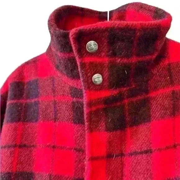 WOOLRICH 🐑 Vintage Plaid Bomber Jacket ❤️🖤❤️🖤 - Picture 5 of 15